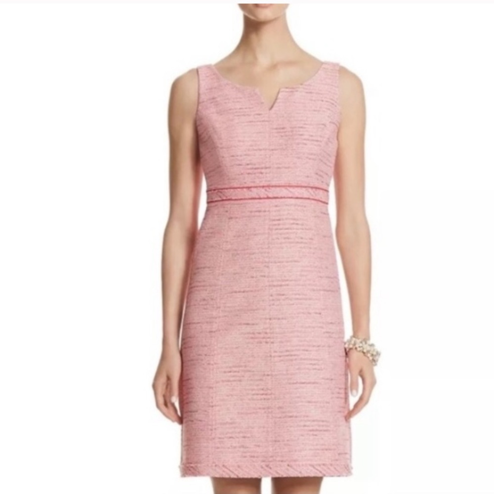 WHBM Pink Tweed Shift Dress